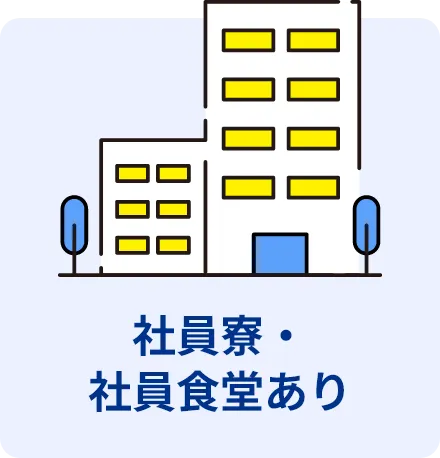 社員寮・社員食堂あり